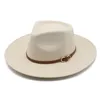 Gotada de água Top Fedora Hat Hat jazz larga chapéus homens homens fedoras mulher homem boné outono de inverno moda simples caps 8 coloros