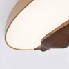 Luces de techo Moda Acrílico Lámpara LED Lámparas de madera Iluminación del hogar Dormitorio Comedor Plafonnier Hierro Luminaias Para Teto