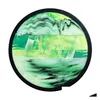 Cadres 7/12 pouces Tenture murale en mouvement Peinture de sable Art Image Verre rond Paysage de sable de mer profonde en mouvement Cadre fluide Drop Livraison H Dhjqt