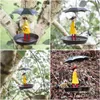 Décorations De Jardin Mangeoire À Oiseaux Chaîne Suspendue En Métal Fille Parapluie Imperméable Statue En Plein Air Animal Volant Matic Distributeur De Nourriture Outil D Dhisv