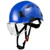 Amerikansk konstruktionssäkerhetshjälm med skyddsglasögon Visir av hög kvalitet ABS Hard Hat Ansi Industrial Work Cap Head Protection