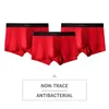 Onderbroek 2023 3PCS Sexy Modal Men Underwear Boxer shorts Jaar rood voor man ondertare cueca mannelijke slipje heren boksershorts