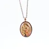 Pendant Necklaces Stainless Steel Religious Oval Christ Jesus Virgin Mary Necklace Jewelry Gift For ChurchPendant