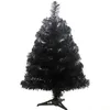 Christmas Decorations 60cm Artificial Tree With Plastic Stand Holder Base For Home Party Decortaion (Black)