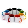 Mugs Blank Sublimation Ceramic Mug Color Handle Inside Cup By Ink Diy Transfer Heat Press Print Drop Delivery Home Garden Kitchen Di Dh8Dy