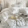 Bedding Sets Luxury 1000TC Egyptian Cotton Set Elegant Embroidery Duvet Cover With Bed Sheet Pillowcases Linen 2 Person