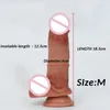 Articles de beauté 19,5 cm Strapon Godes Réaliste Silicone Prépuce Coulissant Pénis Adulte Jouets sexy Femelles Masturbation Stimulation Vaginale