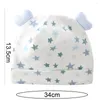 Hattar tryckt baby hatt all-match tecknad kärlek hjärthorn design bomull hud affinitet mössa för sommar födda barn tillbehör
