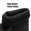 Boots Boots Design Lace-Up Snow 2022 Winter Women Platform Non-slip Hainproof Leather Tki Temale Crity Warm Warm Cotton 221215