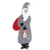 Christmas Decorations Creative Wooden Standing Felt Santa Claus Ornaments Year Xmas Festive Party Decor Home Table Decoration