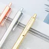 Ballpoint Pen 24 szt./Lot Fashion Metal Pen Cute Press Ball Business Office School Writing Supplies