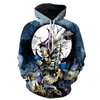 Erkek Hoodies 3D Hoodie Sweatshirt Erkek ve Kadın Jack Anime Baskı Çocukları Sokak Giyim Uzun Kollu Kazak Ceket