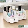 Storage Boxes Bins Makeup Organizer For Cosmetics Diy Splicing Pvc Large Capacity Cosmetic Jewelry Der Container Drop Delivery Hom Dhkoj