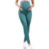 Aktywne spodnie bezproblemowe sportowe joga w ciąży legginsy macierzyńskie wysokie talii chude dla kobiet spodni fitness