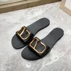 New womens slippers mules leather sandals Metal V Dress Shoes Pumps fashion brand Pointed Stilettos Wedding Shoes chunky womens slipper