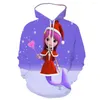 Heren Hoodies Merry Christmas Fashion herfstafdruk voor 2023 Men kleding met kleur 3D -bedrukte hoodie