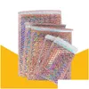 Gift Wrap 20Pcs Pink Laser Packaging Bubble Mailers Padded Envelopes Bag Mailing Envelope Protect Buffer Drop Delivery Home Garden F Dh8Hp