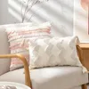 Kudde Butez Wave Brodery Tufted midja omslag Nordic Home Decor Solid Color Soffa