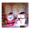 Décorations De Noël Bonhomme De Neige Lampe Extérieur Jardin Étanche Led Pelouse Pliable Lanterne De Chevet Arbre De Noël Suspendu DécorationChristma Dhilz