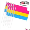Banner Flags Lgbt Polyester Transgender Besexual Pensexual Flag 21X14Cm Lesbian Gay Pride Rainbow Supplies Drop Delivery Home Garden Dh2In