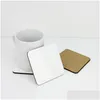 Mats Pads 10X10Cm Sublimation Coaster Wooden Blank Table Mdf Heat Insation Thermal Transfer Cup For Diy Lover A03 Drop Delivery Ho Dh0Mb