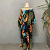 Casual Dresses African Print For Women Dashiki Batwing Sleeve Long Maxi Party Dress Summer Fashion Diamonds Loose Beach Sundress