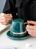 Cups Saucers Luxury Coffee Cup With Saucer Ceramic Design Nordic Office Drink Simple Vintage Tazza Colazione Drinkware BG50BD