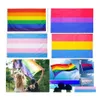 Banner Bandiere Dhs Bandiera Arcobaleno 3X5Ft 90X150 Cm Gay Pride Striscioni In Poliestere Colorf Lgbt Decorazione Parata Lesbica Drop Delivery Home Ga Dhn6J