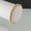 Связанные браслеты с желтым золотом нанесенный наложением латунного простых шариков 0,2 "браслет //