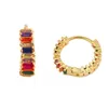 Backs Earrings 2023 Arrival Top Selling Luxury Jewelry 10KT Gold Fill Full Multi Color 5A Cubic Zirconia Women Wedding Clip Earring Gift