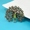 Brooches Pins CINDY XIANG Mulitcolor Big Sparkling Peacock For Women Weddings Party Jewelry 2-color Rhinestone Cute Animal Brooch Pin