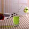 Palha de vidro colorido de cor de vidro artesanal Ecofriendly Housed Housed Tubularis Tubo Tubo Bend Bend Bend Reutiliza Drinking Straw Bar Ferramenta de bebida