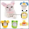 Dog Apparel Cute Funny Caps Rabbit Duck Bee Frog Shaped Puppy Kitten Party Headwear Costume Accessory Drop Delivery Home Garden Pet S Dhzwt