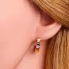 Backs Earrings 2023 Arrival Top Selling Luxury Jewelry 10KT Gold Fill Full Multi Color 5A Cubic Zirconia Women Wedding Clip Earring Gift