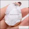 Charms Pendentif en pierre semi-précieuse naturelle Agate Crystal Bud Fabrication de bijoux à bricoler soi-même Collier Bracelet Giftcharms Drop Delivery Findings C Ots80