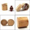 Pudełka do przechowywania pojemniki naturalne bambusowe pudełko na rękę biżuterię drewniane drewniane mężczyzn Kolekcja Kolekcja wyświetlacza upadek dostawy domu dom ogrodowy DHXPC