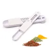 2pcsset Adjustable Plastic Coffee Measuring Spoons Tools Adjust Teaspoon Tablespoon for Seasoning Powdered Sugar