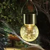 Decorazioni natalizie Lampada a sospensione a LED con luce ad energia solare, occhio di pavone, decorazione da giardino per esterni IP55