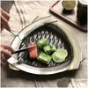 Placas Placas Eecamail Creative Japanese Kiln Mudan￧a Y caracter￭stica de restaurante Tableware Sushi Plate Salad Drop Dat entre H0qe