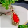 Подвесные ожерелья Gao Bing China Carnelian925sier Indude Water Drop Petal Jade Clabice Chepende Guestry Jewelry Pendan Otndl