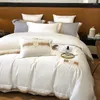 Bedding Sets Ding Chic Gold Embroidery 100S Egyptian Cotton Duvet Comforter Quilt Cover Bed Sheet Set Pillowcases