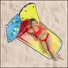 Towel Beach Foldable Lawn Picnic Mat Outdoors Portable Irregar Towels Food Fruits Shape Drop Delivery Home Garden Textiles Ot6Ds