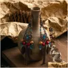 Dangle żyrandol Bohemian moda biżuteria retro długim łańcuchem bręki kolczyki Krzyki liściowe kropla dostawa dhn1e