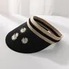 Cappelli a tesa larga Estate femminile Cappello a cilindro vuoto Outdoor Casual Sole Berretto da genitore-bambino Moda Parasole Protezione solare Paglia per adulti