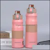 Water Bottles Vacuum Insated Bottle Antislip Stainless Steel Travel Cam Direct Drinking Tumbler With Lids 500Ml 680Ml Drop Delivery Dht59