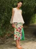 스커트 여성 2023 Miyake Pleated Fold Vintage High Skirt 한국 패션 의류 strecth slim fit 의류