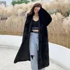 Kadınlar Kürk Kadın Yüksek Kaliteli Sahte Katlı Kadın Katı Uzun Katlar Bayan Gevşek Kapu Palto Kalın Sıcak Peluş Outcoat G148