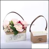 Party Decoration Kraft Paper Florist Bag Folded Flower Tote Box Waterproof Bouquet Gift Väskor Bröllop Valentines Dag Drop Delivery Ho Dhnzp