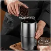 Manual Coffee Grinders Professional Portable 220V Household Electric Stainless Steel Grinder For Beans Drop Delivery Home Garden Kit Dhbty