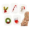 Hediye sargısı 48/50pcs diy Noel kağıt çantası kardan adam geyiği Noel baba etiket asmak etiketler parti dekor xmas çantaları bırakma evi bahçe dh8kl